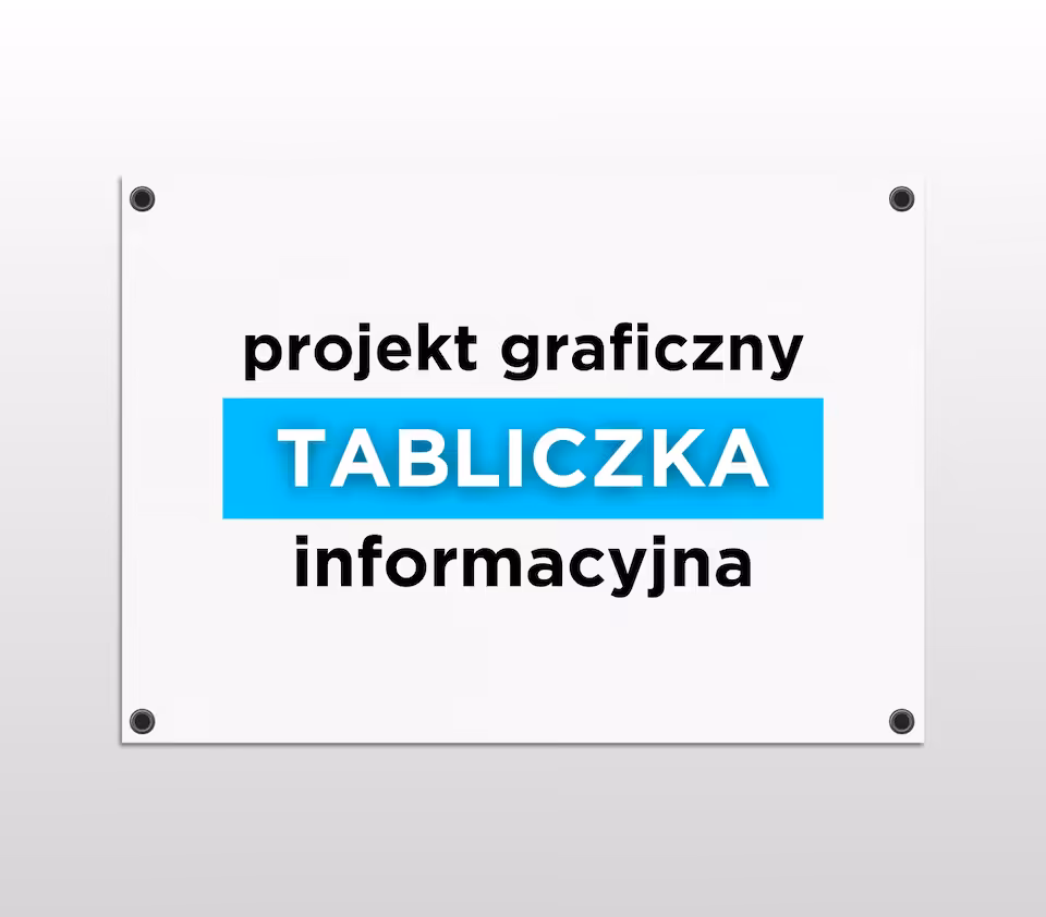 Projekt graficzny - tabliczka