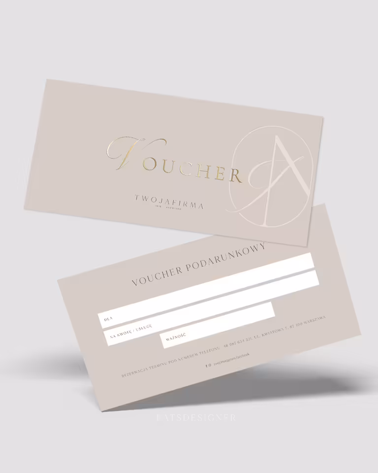 Voucher wzór 2 poziom - beż zgaszony