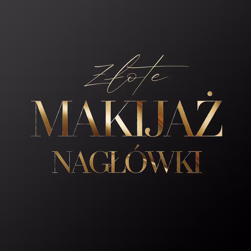 Nagłówki makijaż - złoto