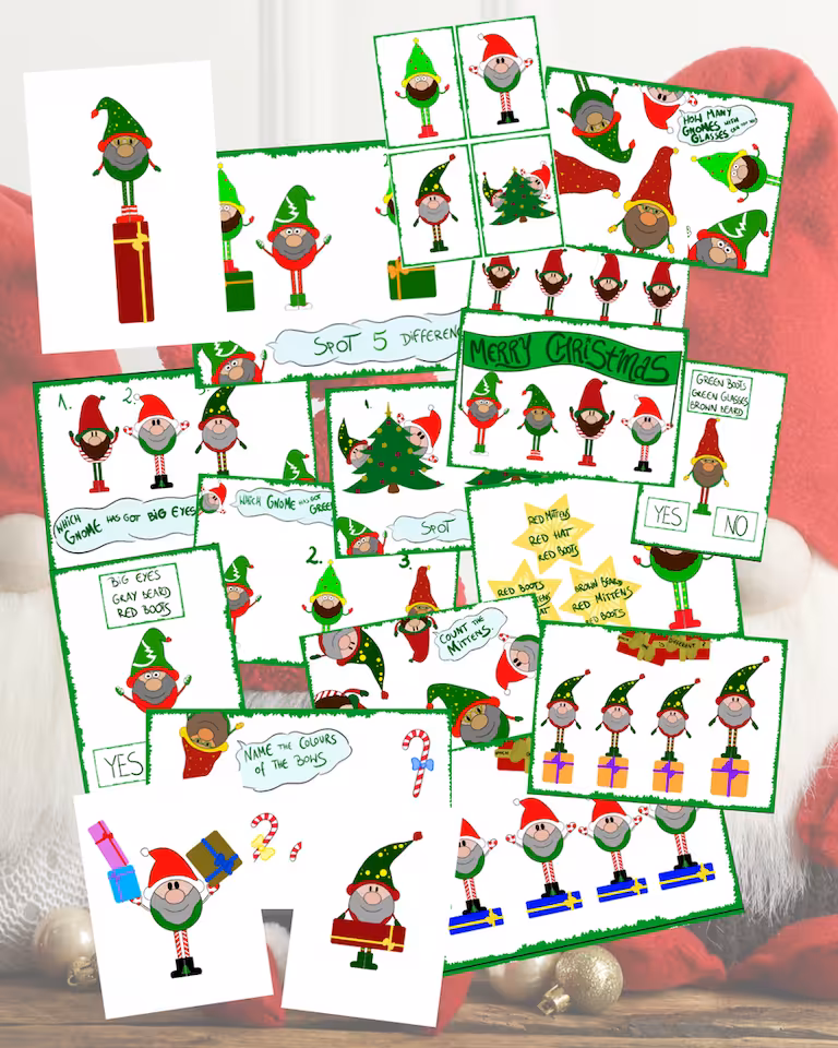 Christmas gnomes 45 stron a4