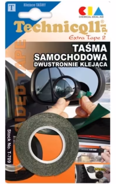 TECHNICQLL DWUSTRONNA TAŚMA SAMOCHODOWA 1,5M T-709