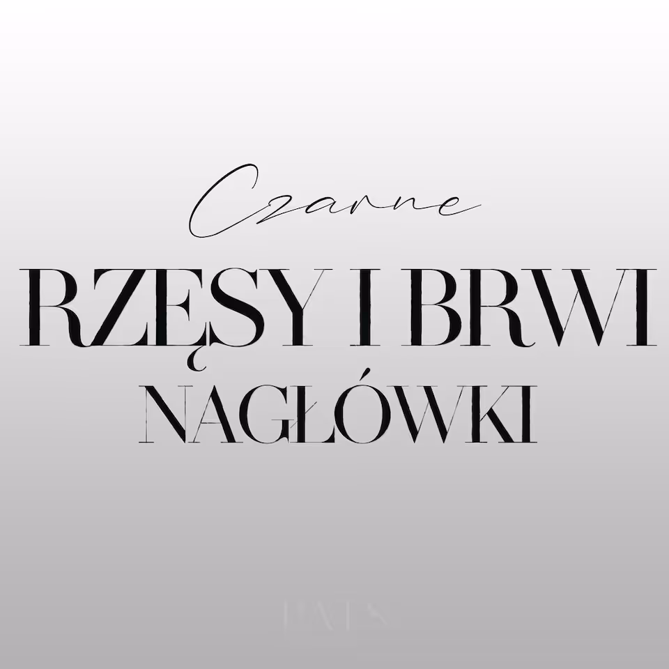 Nagłówki rzęsy i brwi - czarne