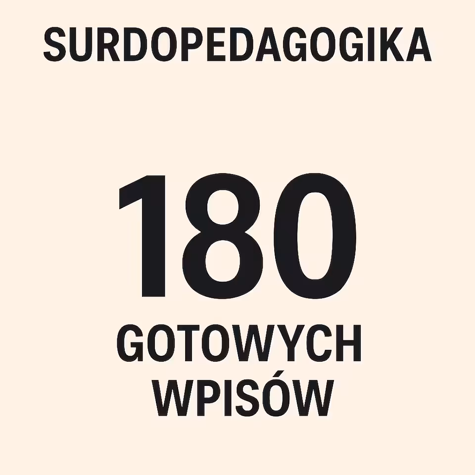 Dziennik praktyk surdopedagogika 180 wpisów