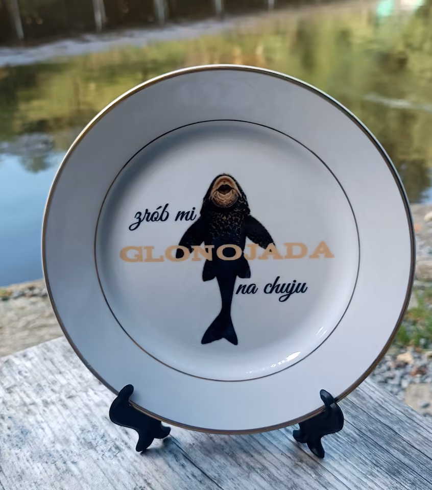 Talerz ceramiczny Sarnodzieło 20 cm Zrób mi glonojada na chuju