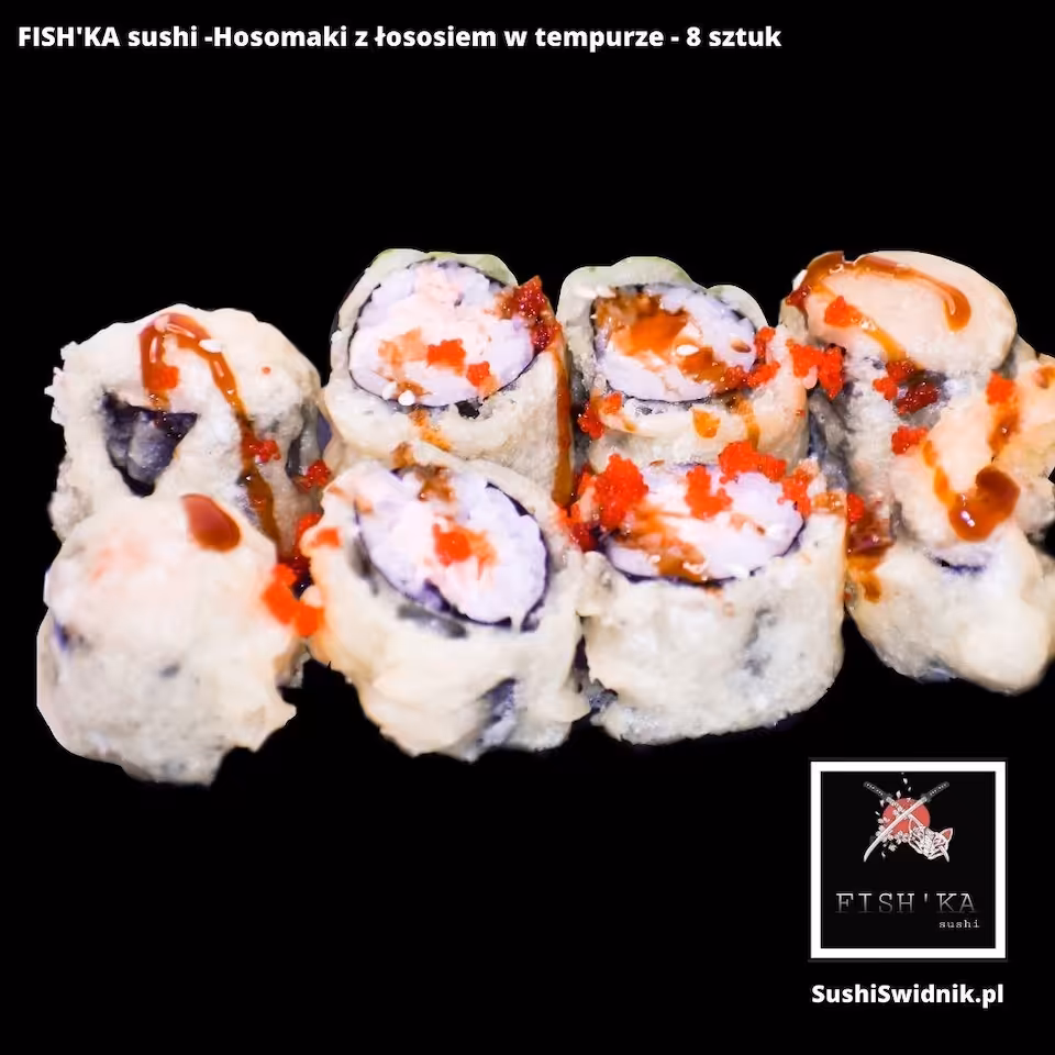 Hosomaki z łososiem w tempurze - 8 sztuk