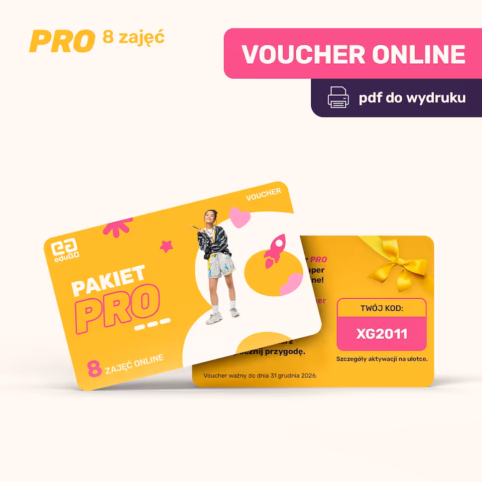 Voucher do druku - 8 zajęć w EduGO