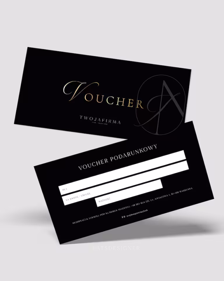 Voucher wzór 2 poziom - czarny