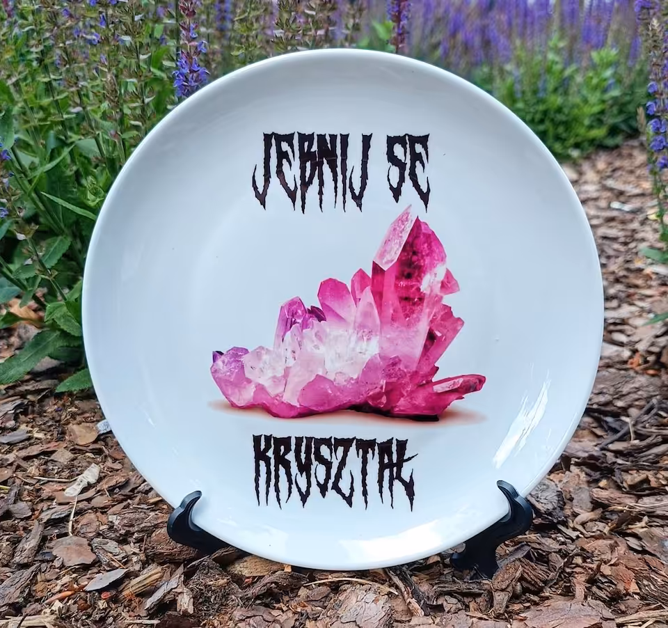 Talerz Sarnodzieło 20cm Jebnij se kryształ