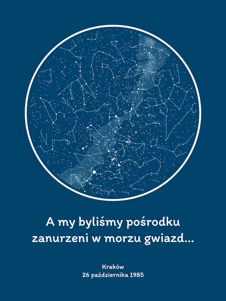 Personalizowana mapa gwiazd (#ee66edc4-d24c-4eac-a264-4cb102287701) - plakat 30x40cm