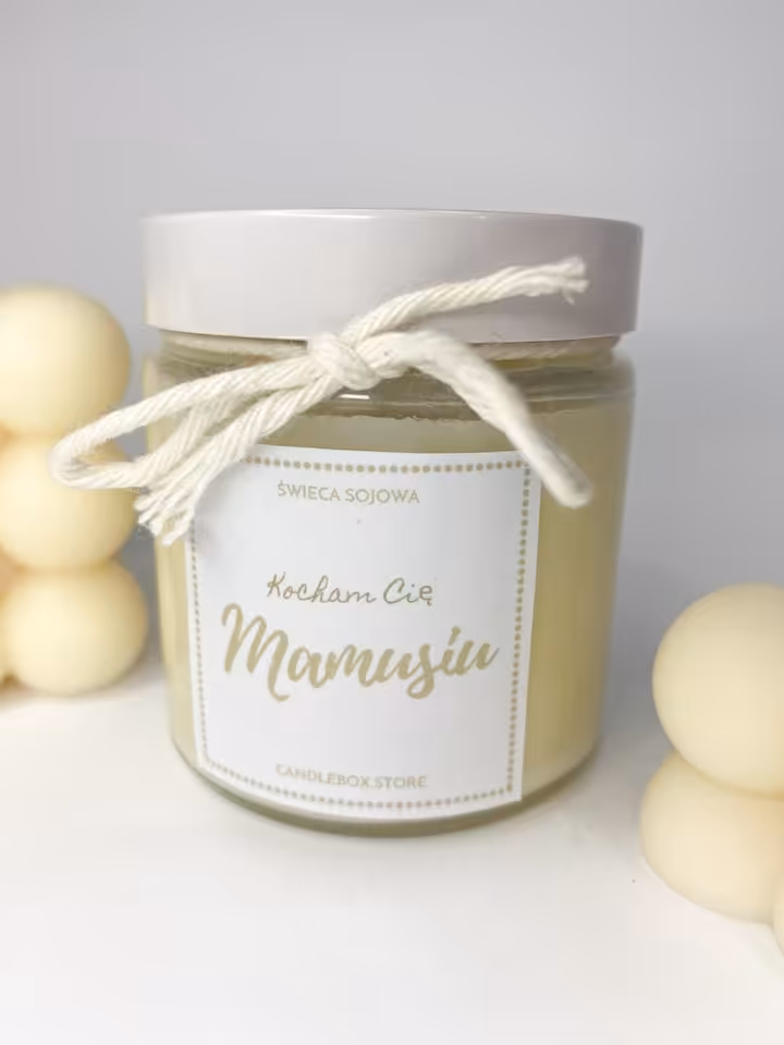 Świeca Sojowa / Kocham Cię Mamo / Biała Czekolada