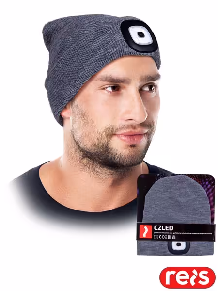 CZLED CZAPKA Z LATARKĄ