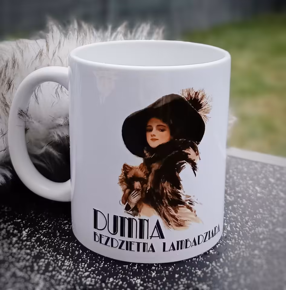 Kubek 330 ml Sarnodzieło Dumna bezdzietna lambadziara
