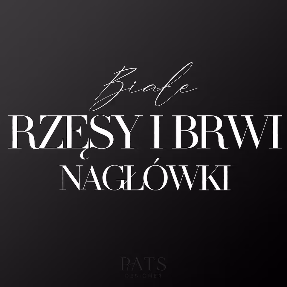 Nagłówki rzęsy i brwi - białe