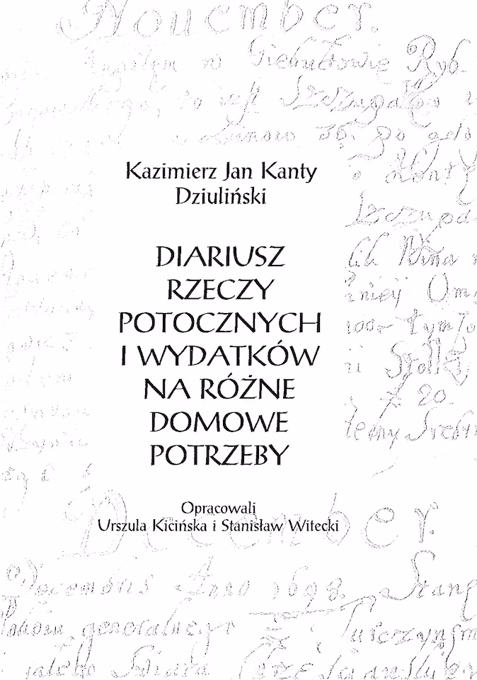 Diariusz rzeczy potocznych i wydatków na różne domowe potrzeby