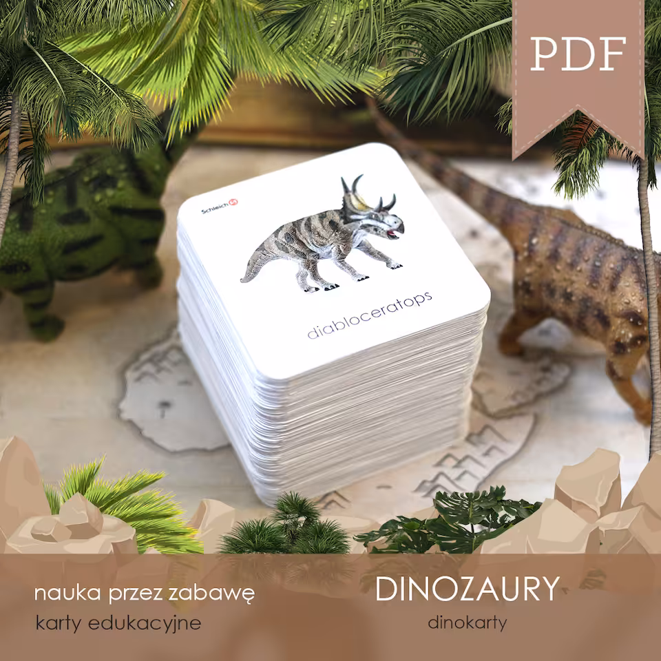 Dinozaury - Karty do figurek