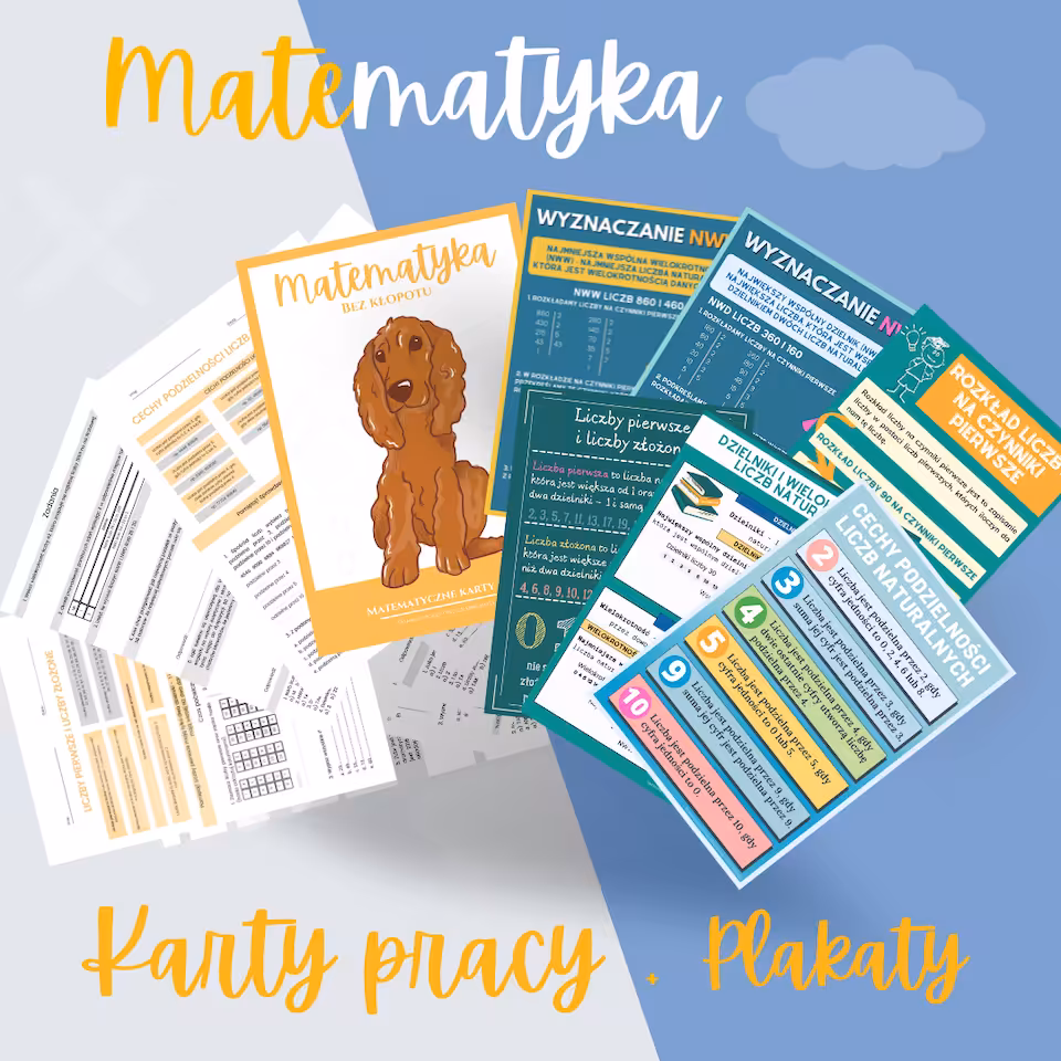 MATEMATYCZNE KARTY PRACY I PLAKATY MATEMATYCZNE CZĘŚĆ DRUGA KLASA 5