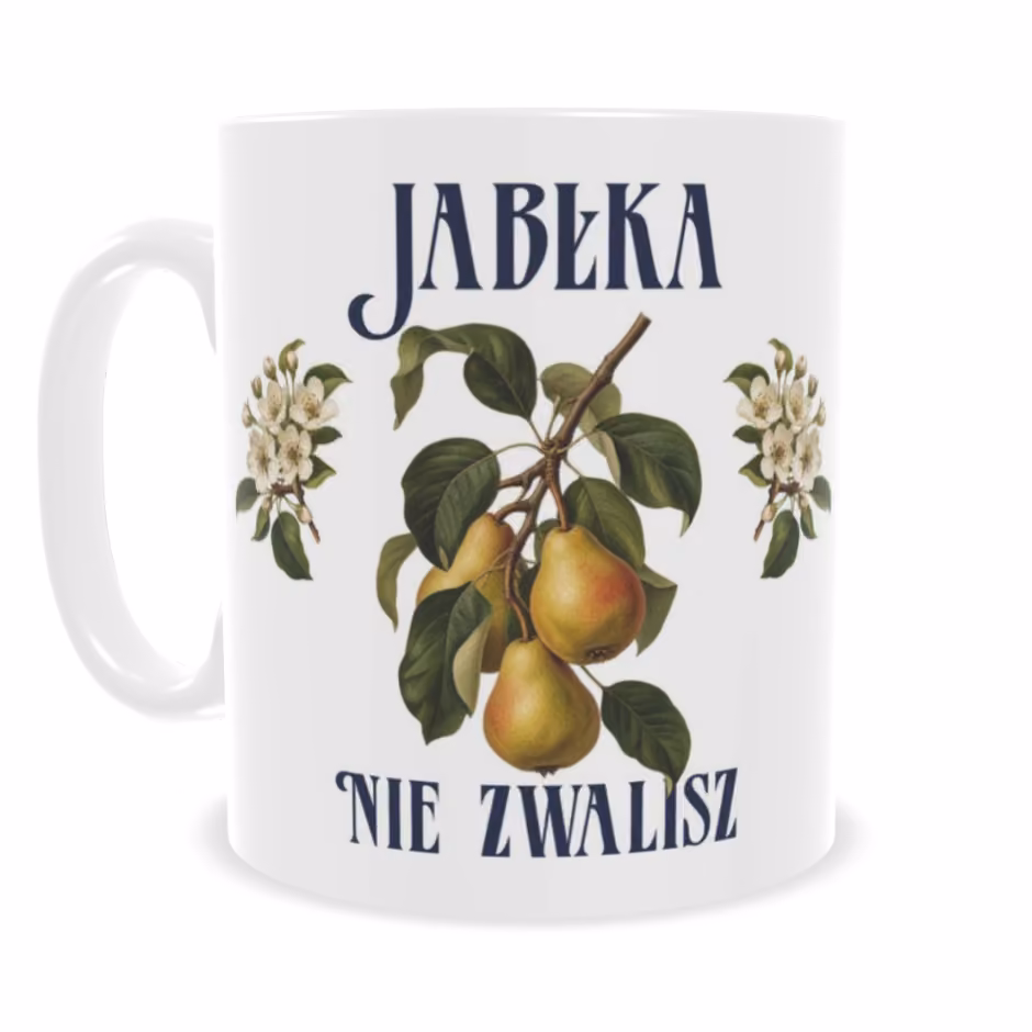 Kubek 330 ml Sarnodzieło Jabłka nie zwalisz