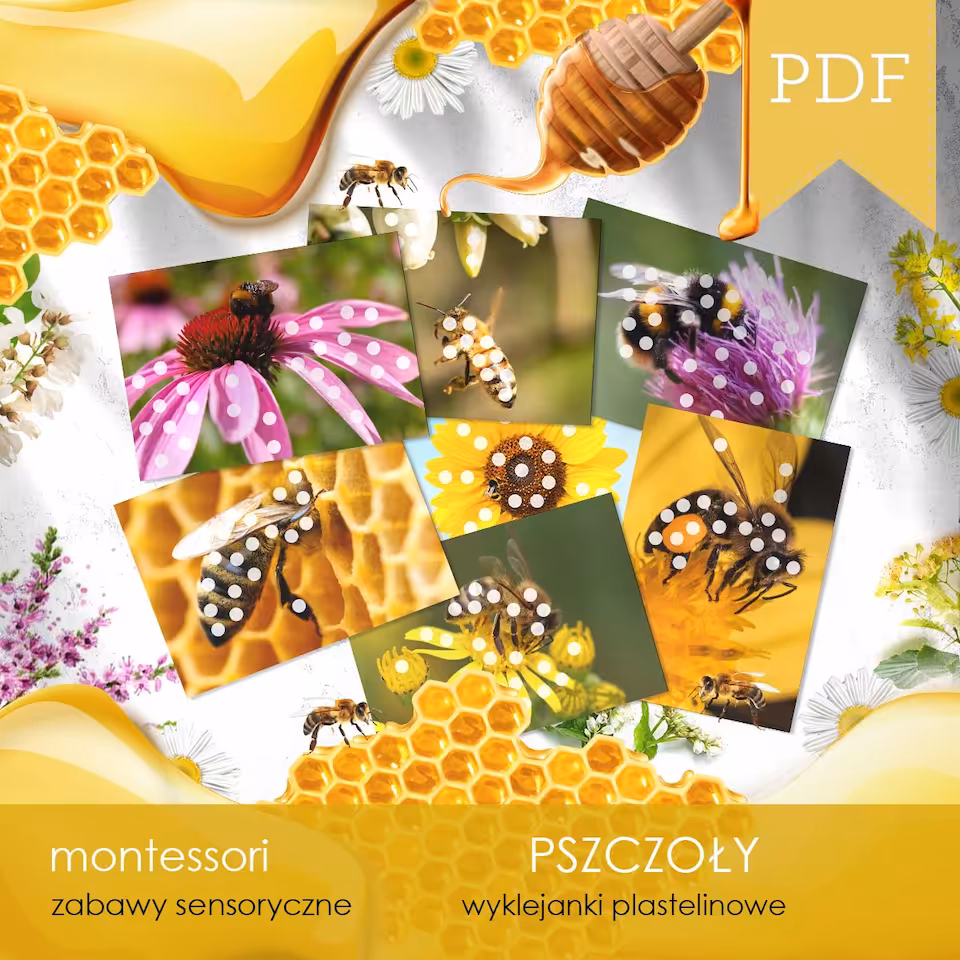 Pszczoły - Wyklejanki plastelinowe
