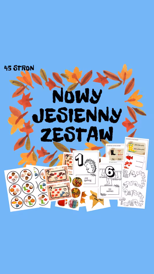 Autumn numbers for Kids 45 stron a4