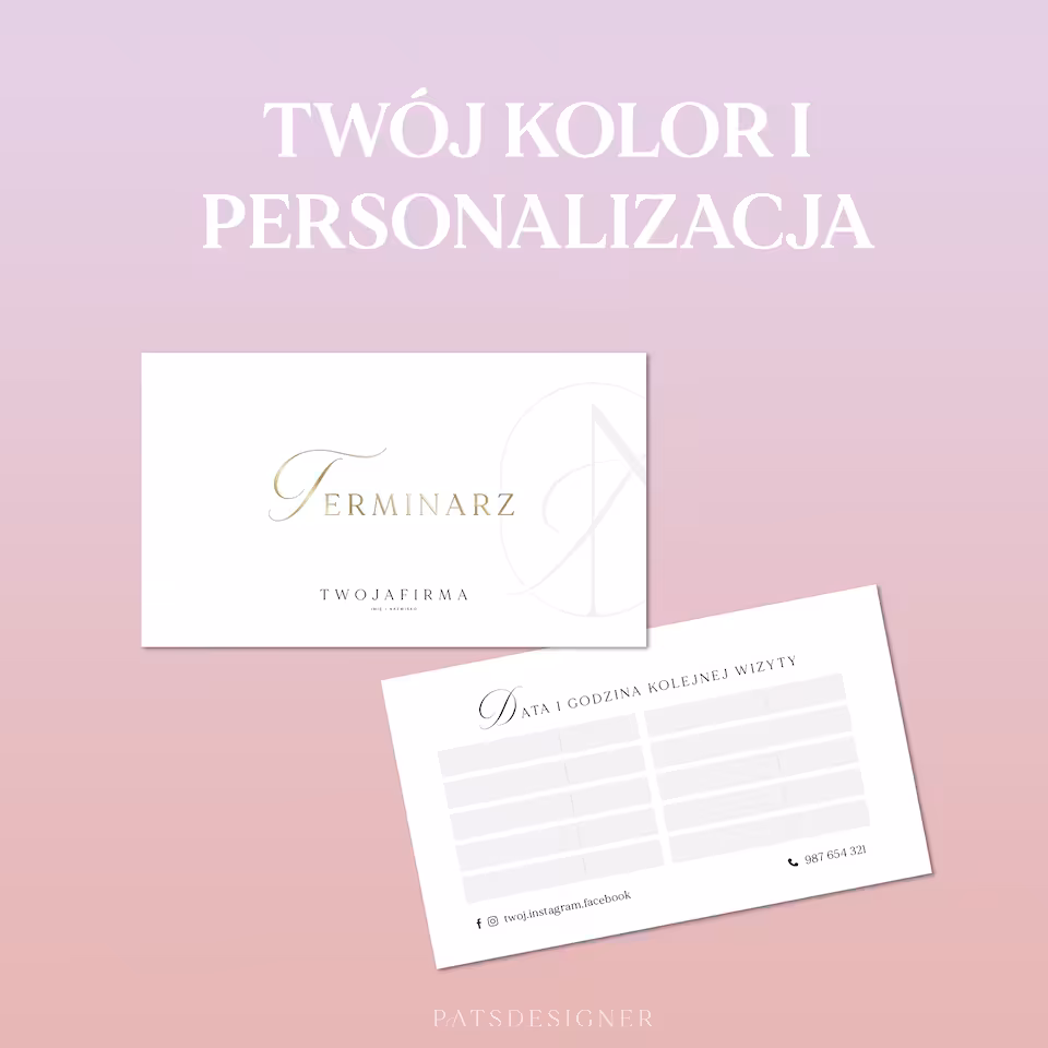 Terminarz - własna personalizacja