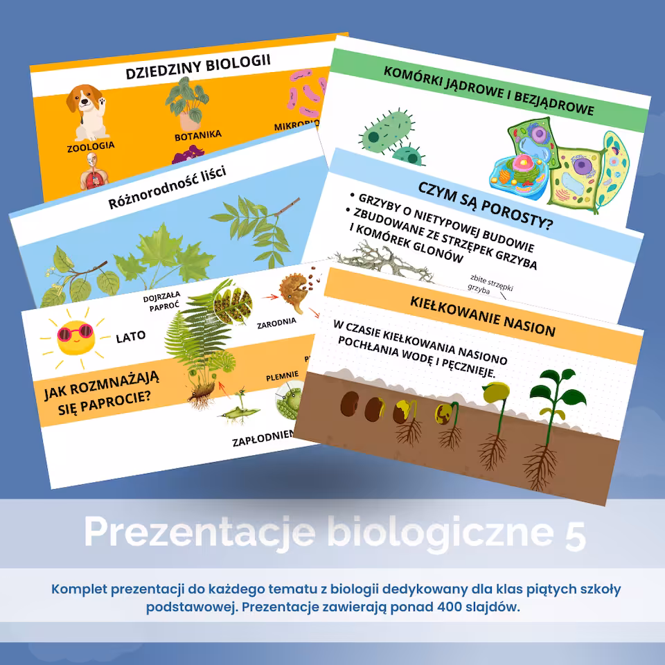 Prezentacje biologiczne - biologia dla klasy 5
