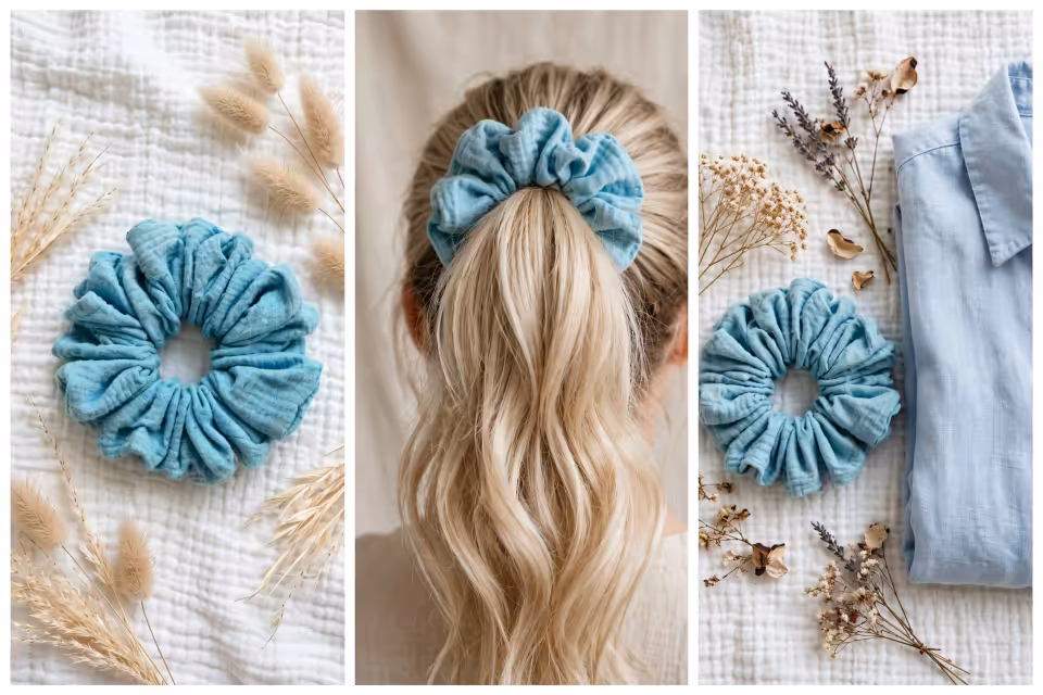 JASNE NIEBO MAXI - scrunchie -SOFT