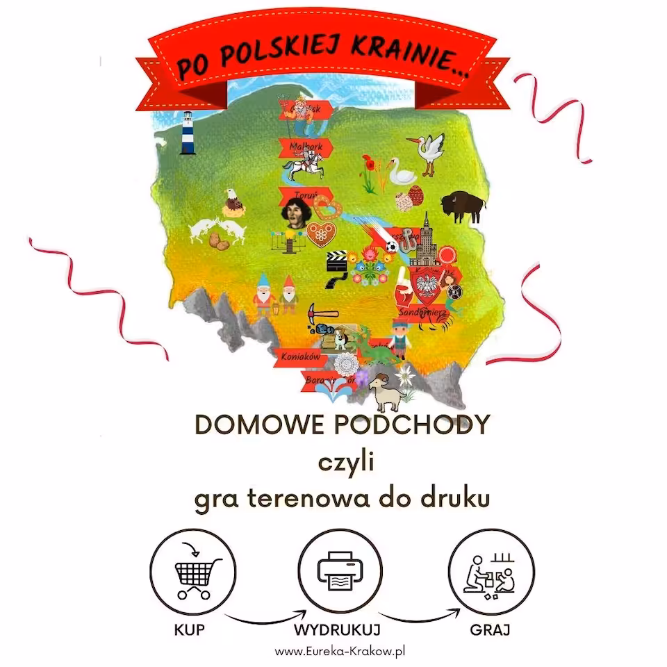 Po polskiej krainie -domowe podchody czyli gra terenowa do druku