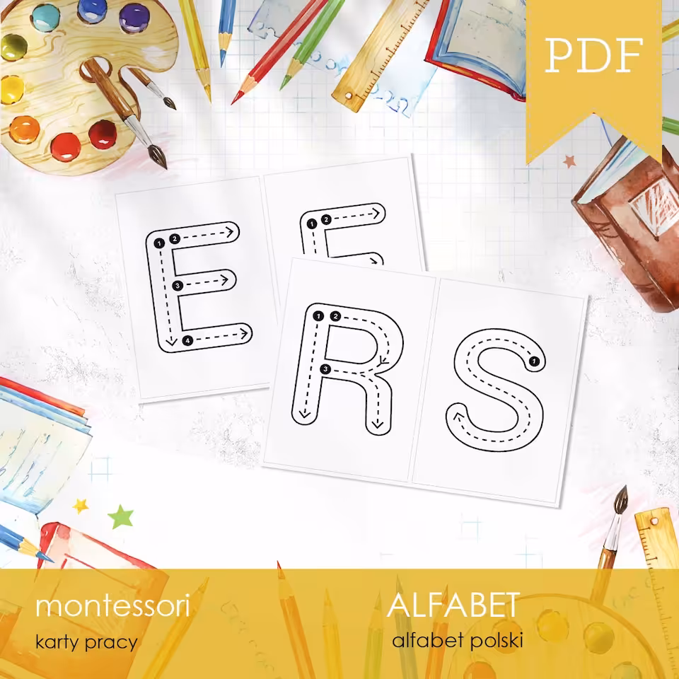 Alfabet - Pisanie po śladzie