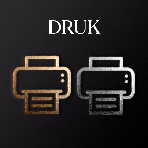 Druk srebro/złoto/UV 15 szt. skrypt