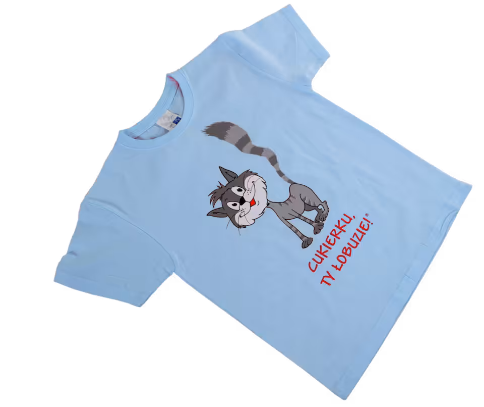 Koszulka Cukierku Ty łobuzie! (7-8 lat) niebieska