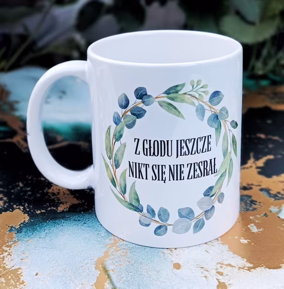 Kubek 330 ml Sarnodzieło Z głodu jeszcze nikt się nie zesrał