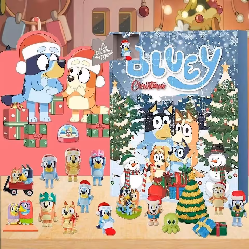 Kalendarz adwentowy Bluey i Bingo 24 figurki