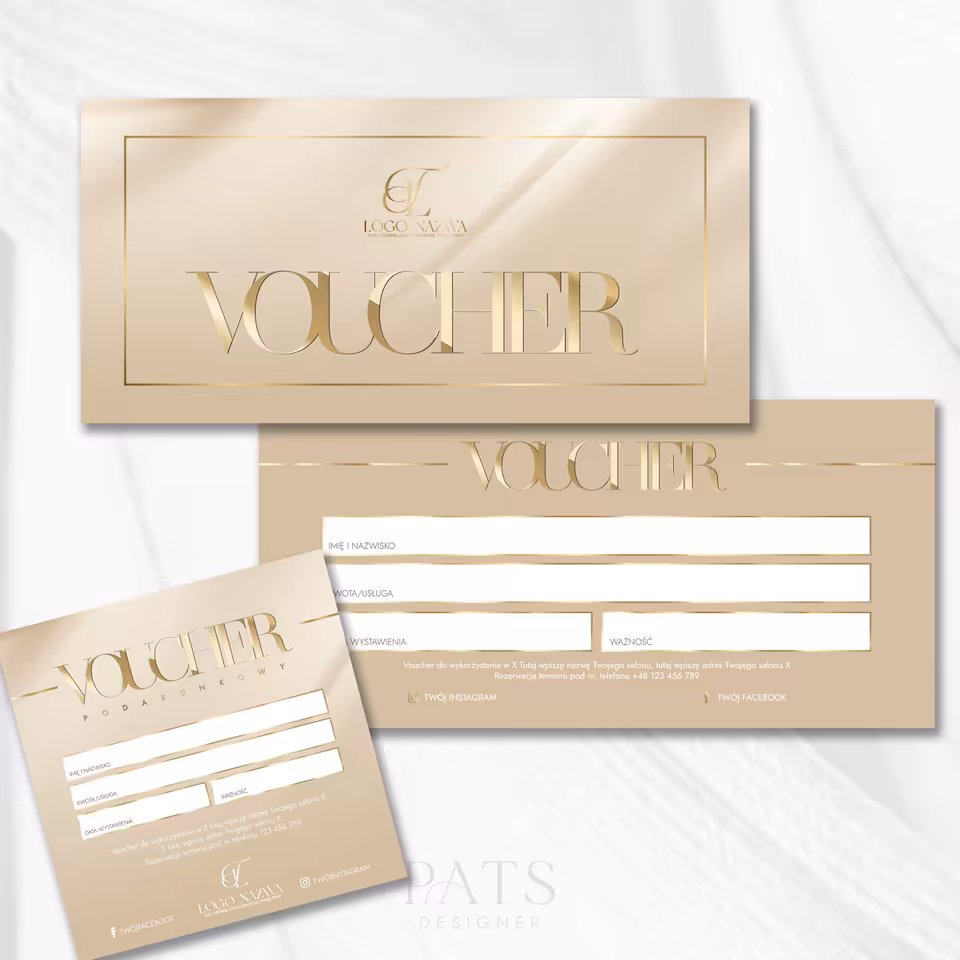 Voucher - ciemny beż