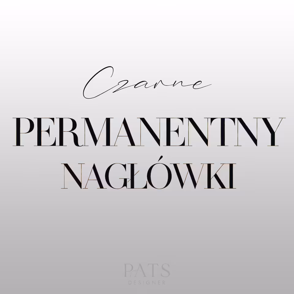 Nagłówki permanentny - czarne