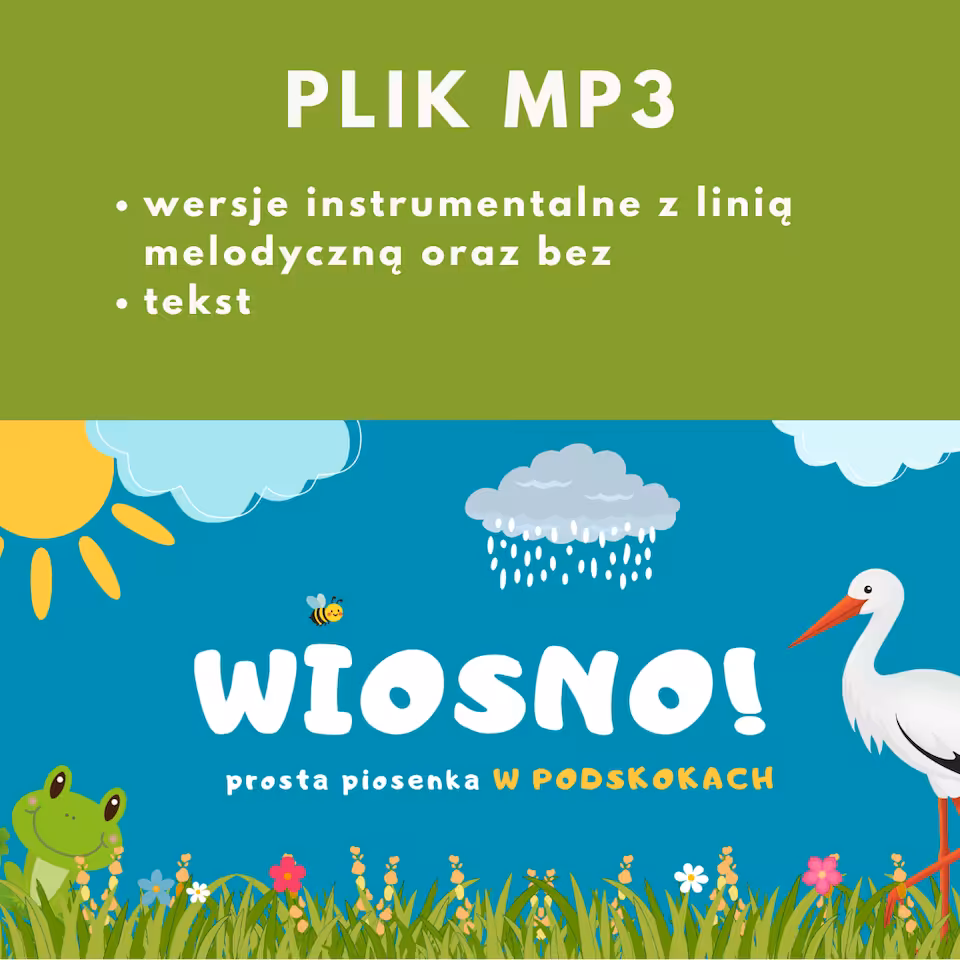 WIOSNO! - prosta piosenka W PODSKOKACH (akompaniamenty)