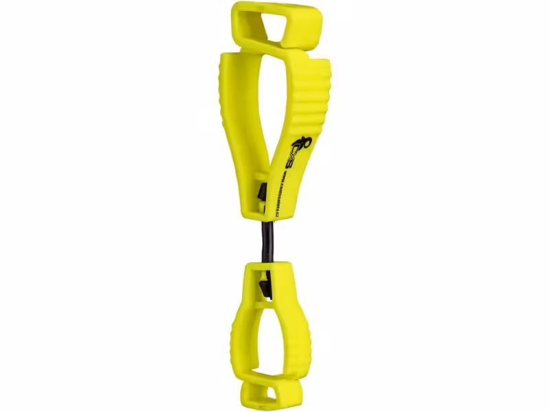 Klips do zawieszania drobnych przedmiotów na ubraniach, odblaskowy żółty