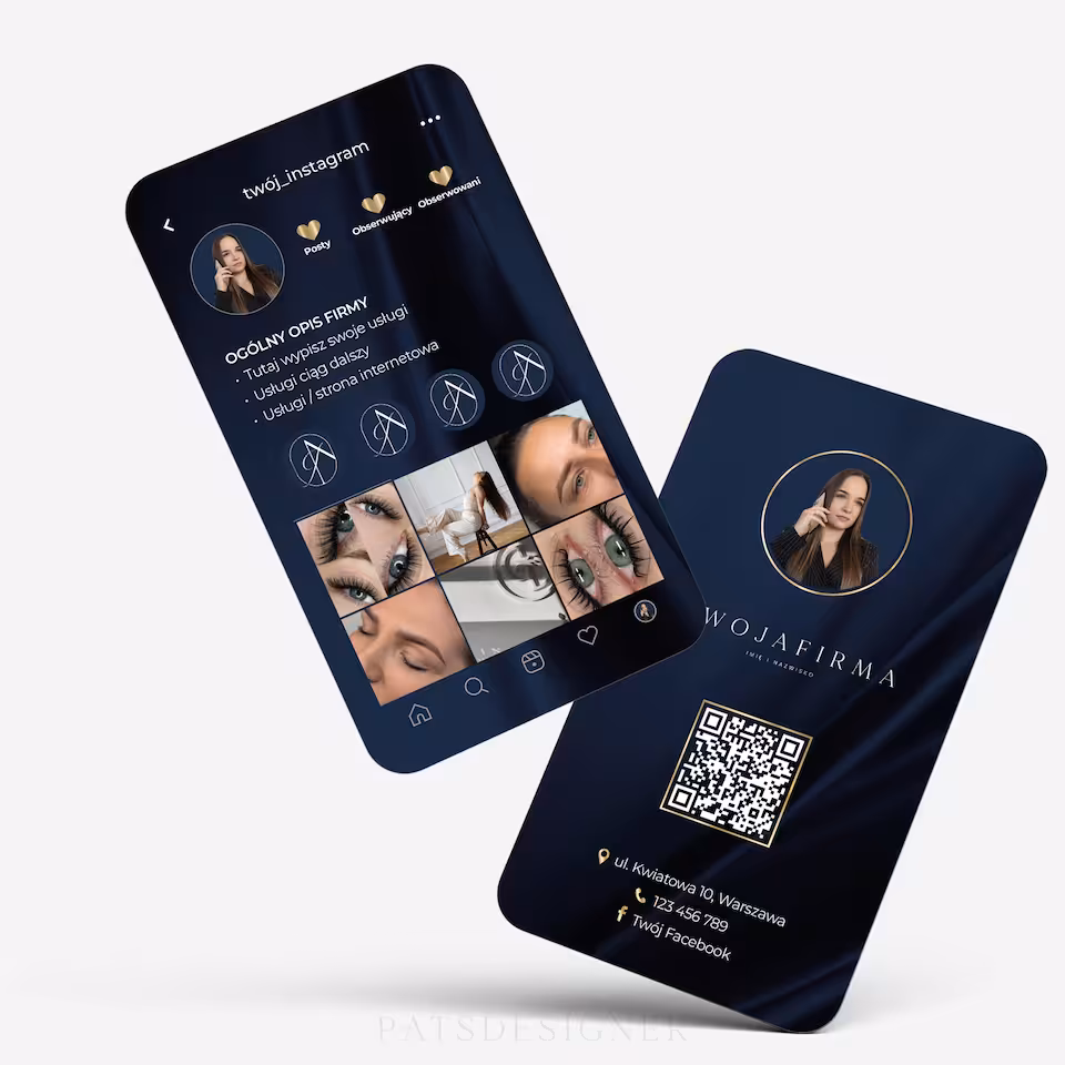 Wizytówka insta - granat