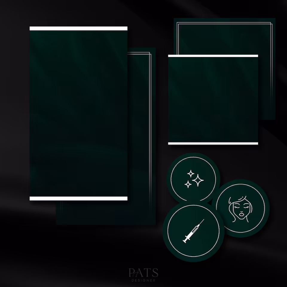 Zielona satyna+biel - pakiet grafik