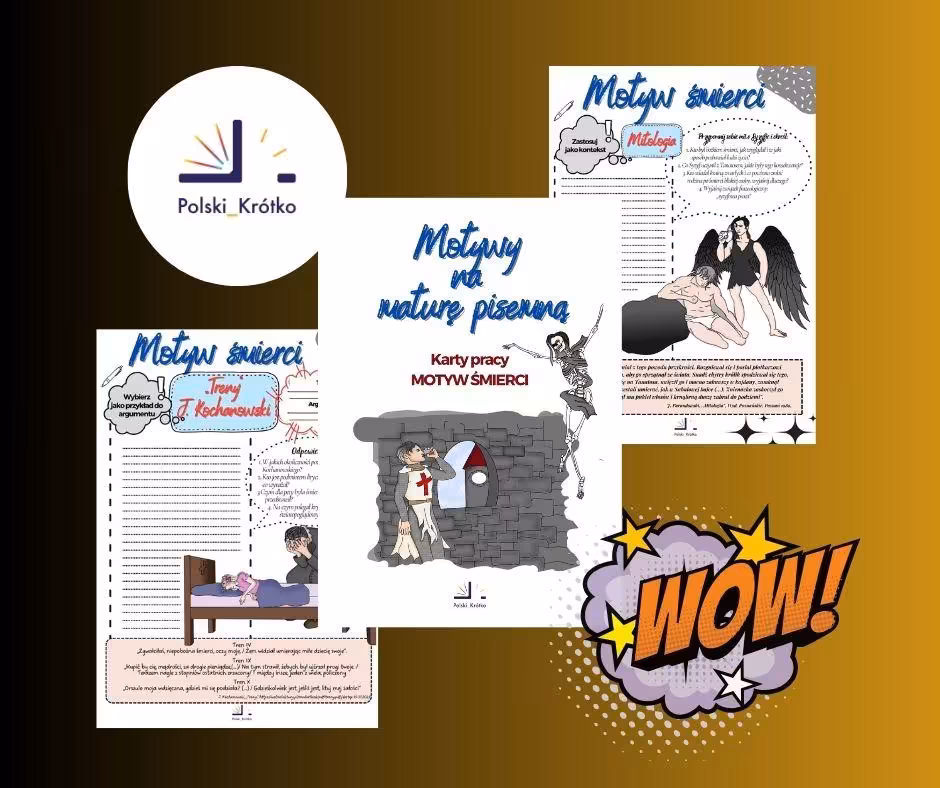 KARTY PRACY DO MOTYWU śmierci