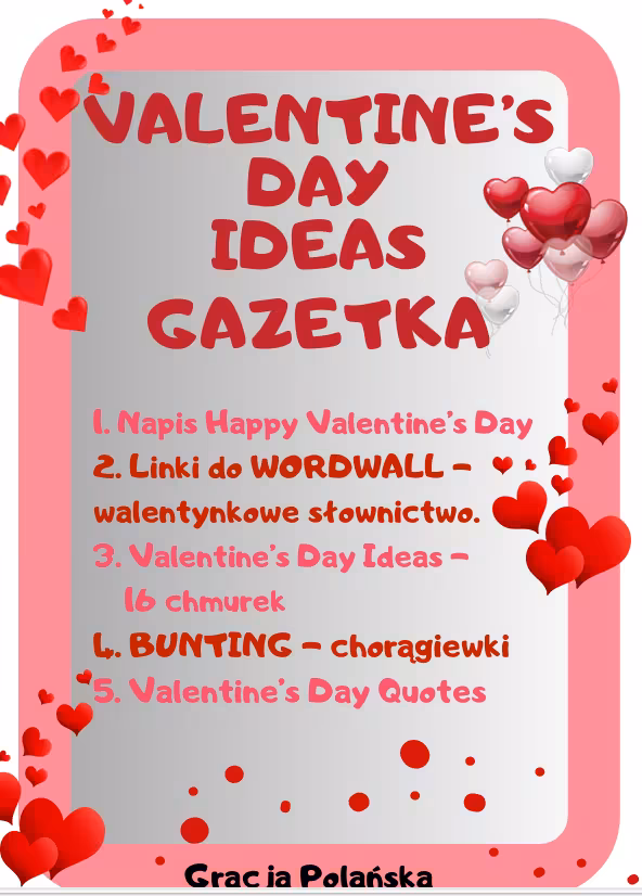 Valentine's Day GAZETKA CHMURKI