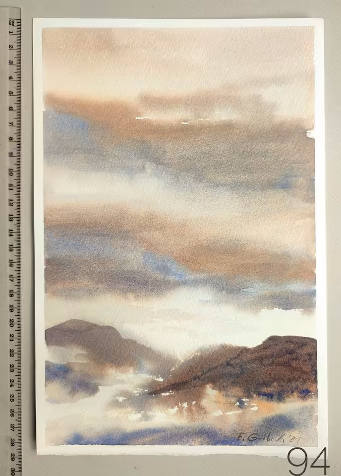 Akwarela "Two colours 4" / 94