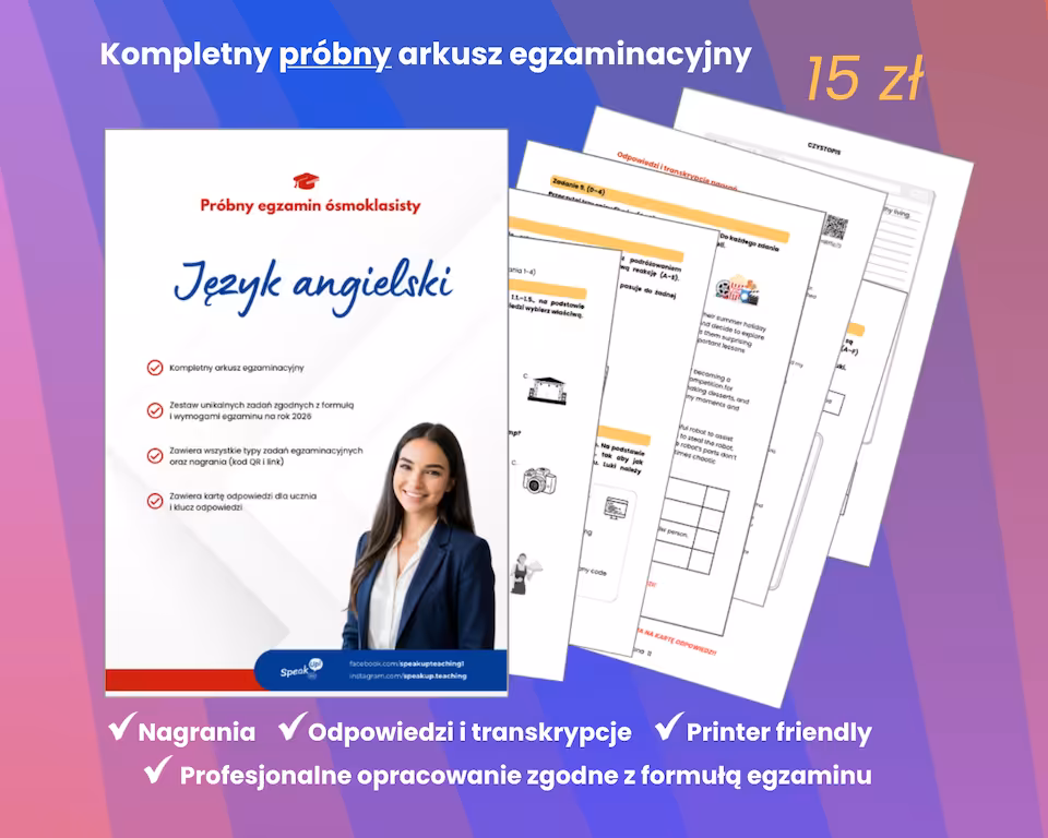 Egzamin Ósmoklasisty 2026 Angielski arkusz