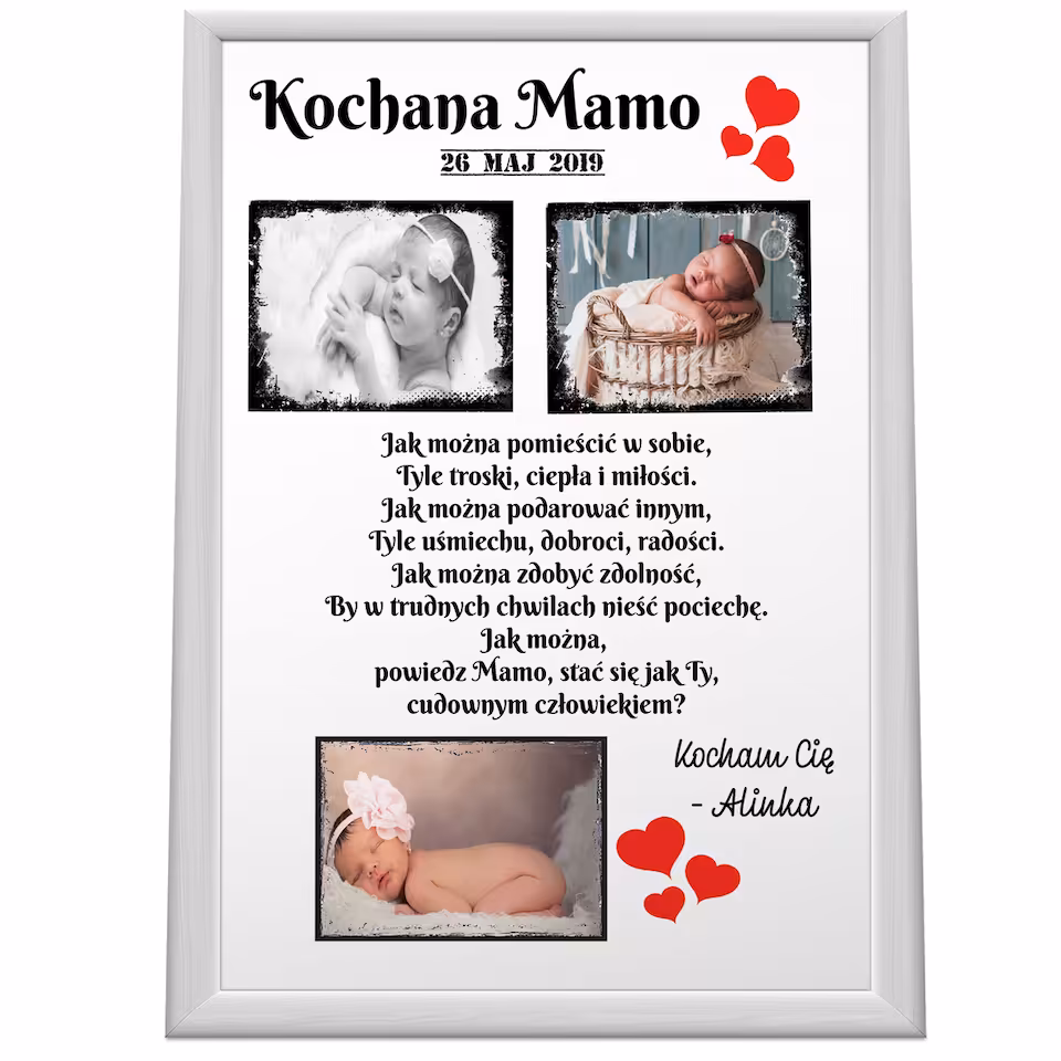 Plakat Prezent Dla Mamy lub Taty A4 - PDF do samodzielnego druku