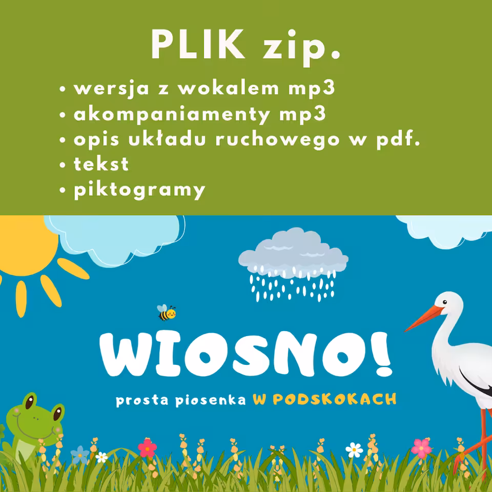 WIOSNO! - prosta piosenka W PODSKOKACH (pełen pakiet)