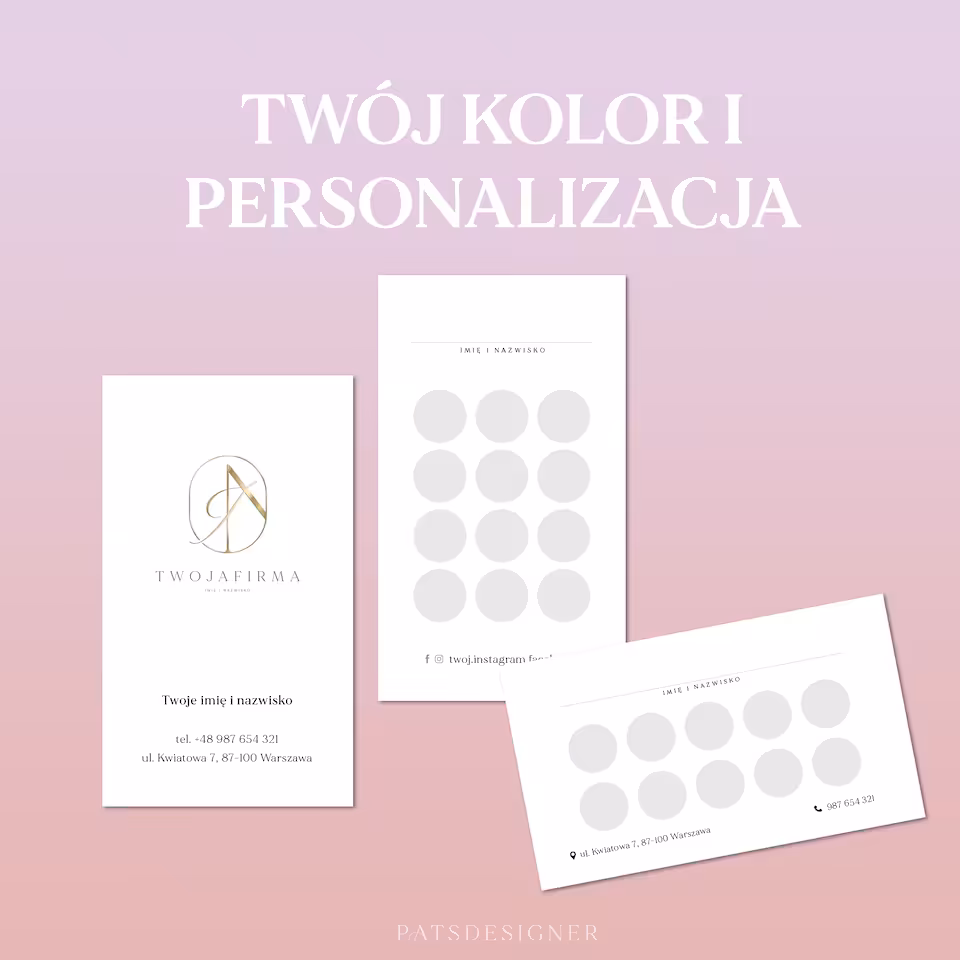 Wizytówka+karta - własna personalizacja
