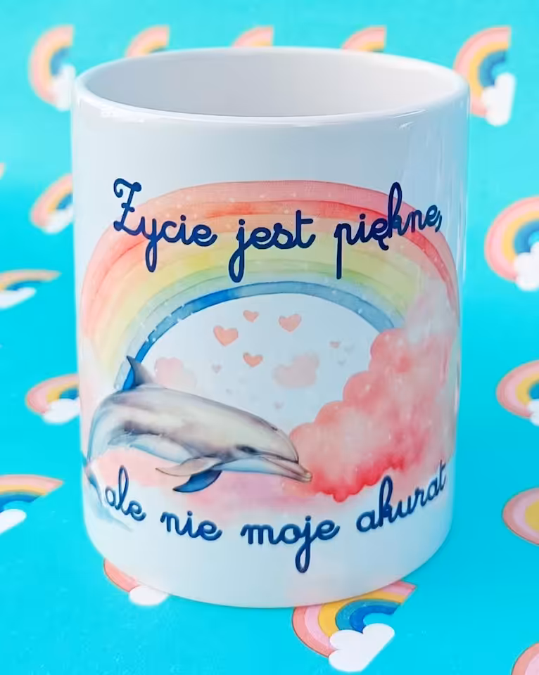 Kubek 330 ml Sarnodzieło Życie jest piękne ale nie MOJE akurat