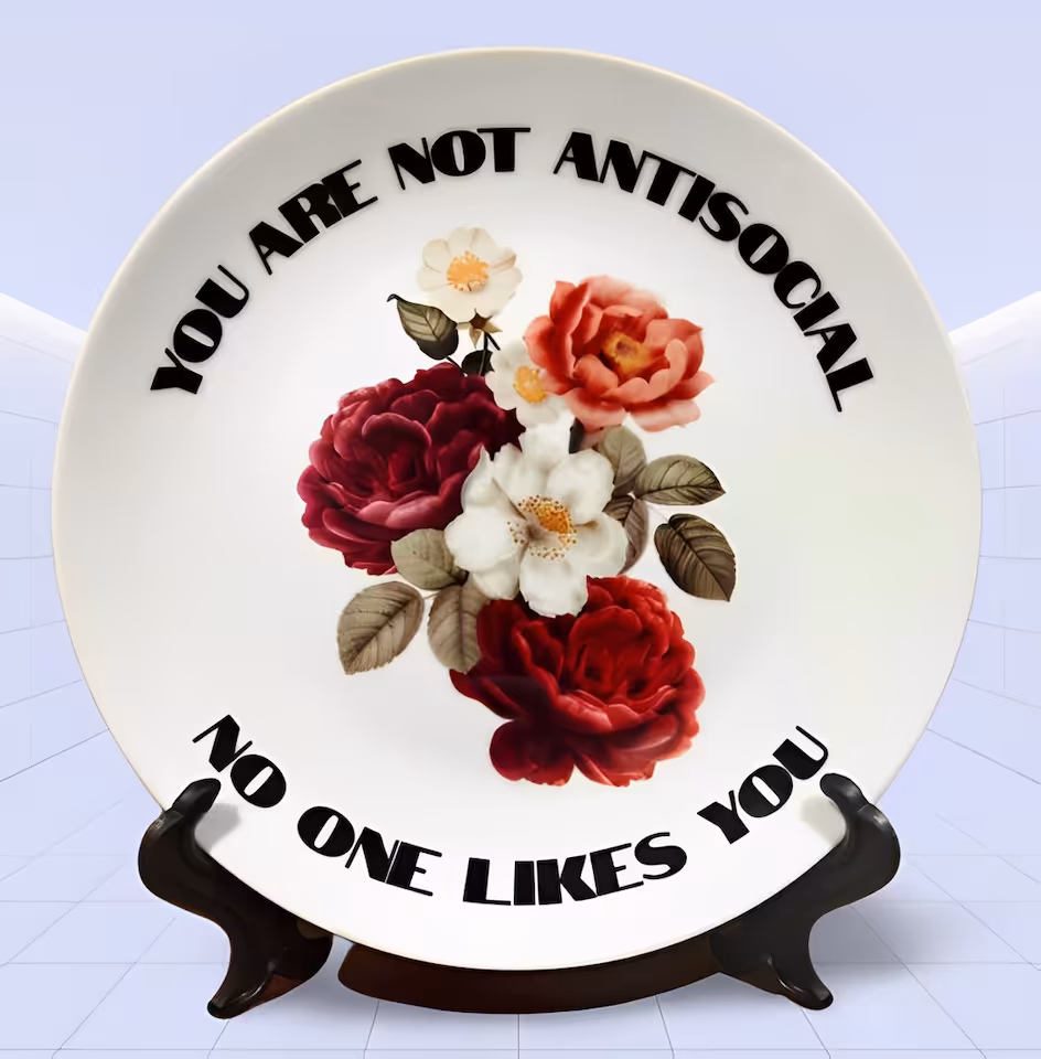 Talerz ceramiczny Sarnodzieło 20 cm You are not antisocial. No one likes you