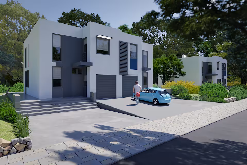 Kosztorys budowa bliźniaka z płaskim dachem 2x120 mkw