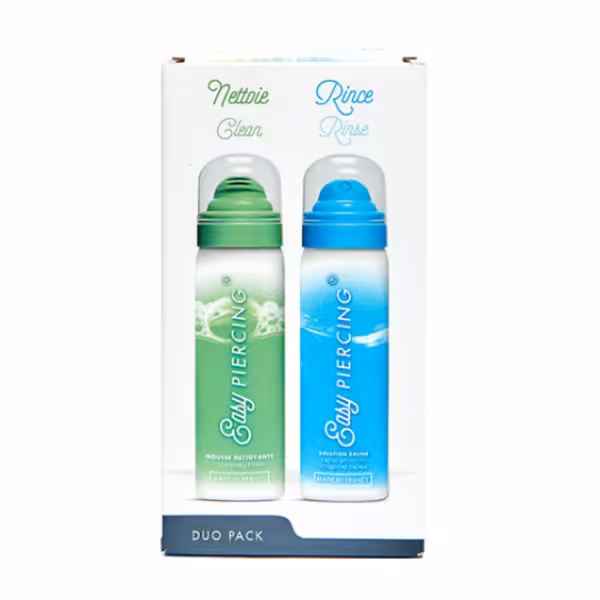 Easy Piercing - Duo Pack - Pianka Czyszcząca + Sól Fizjologiczna - 2x50 ml