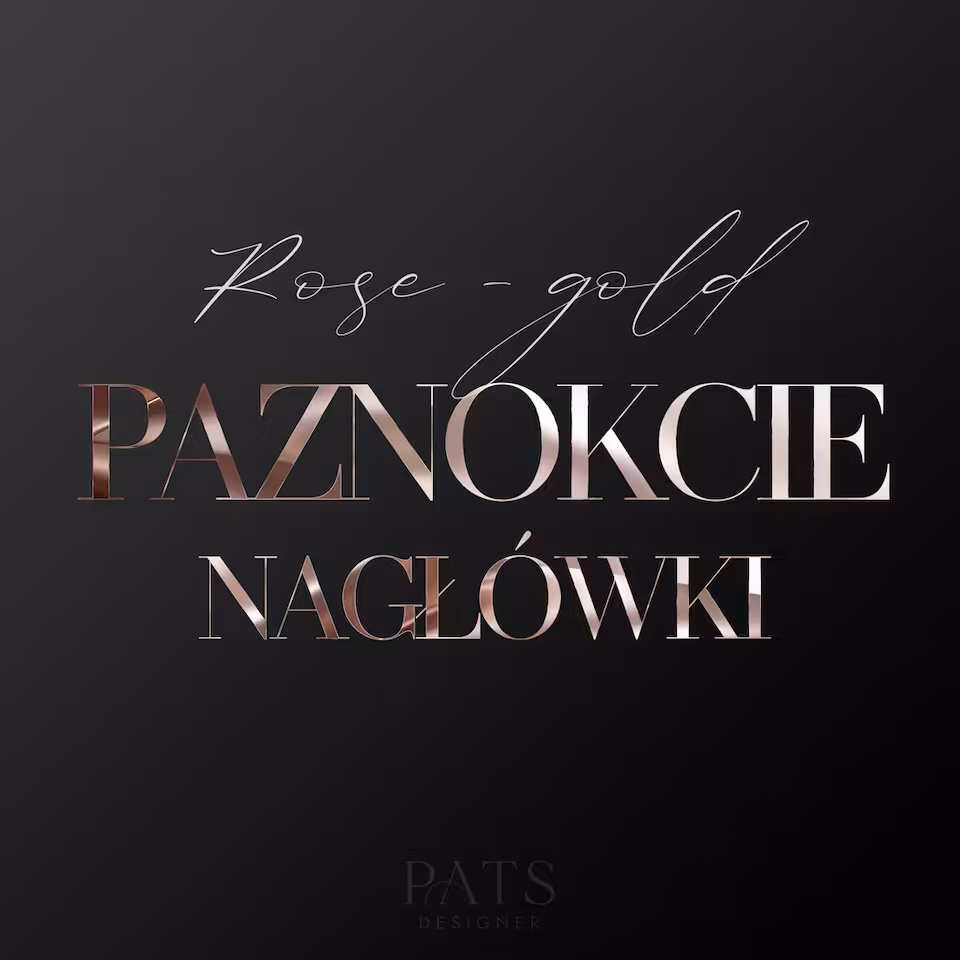 Nagłówki paznokcie - rosegold